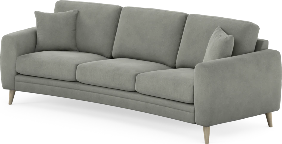 Eden - 3-sits soffa svängd - Grå