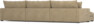 Rossi - 4-sits soffa med schäslong XL vänster - Beige