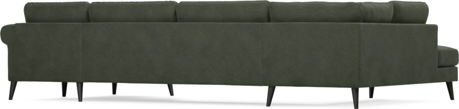 Bridge - 3-sits soffa med divan vänster och schäslong höger - Grön