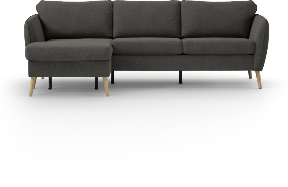 County - 3-sits soffa med flyttbar schäslong - Brun