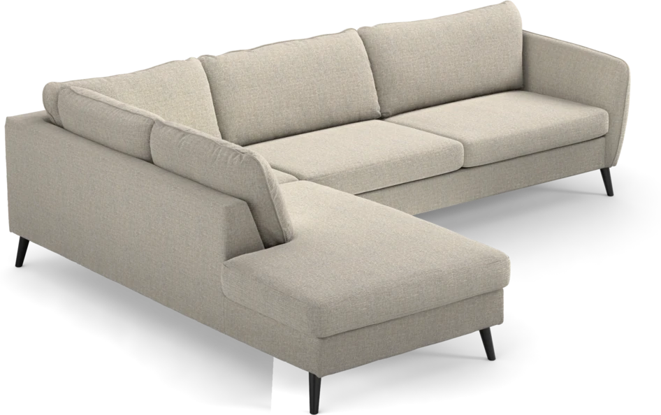 County - 2,5-sits soffa med divan vänster - Beige
