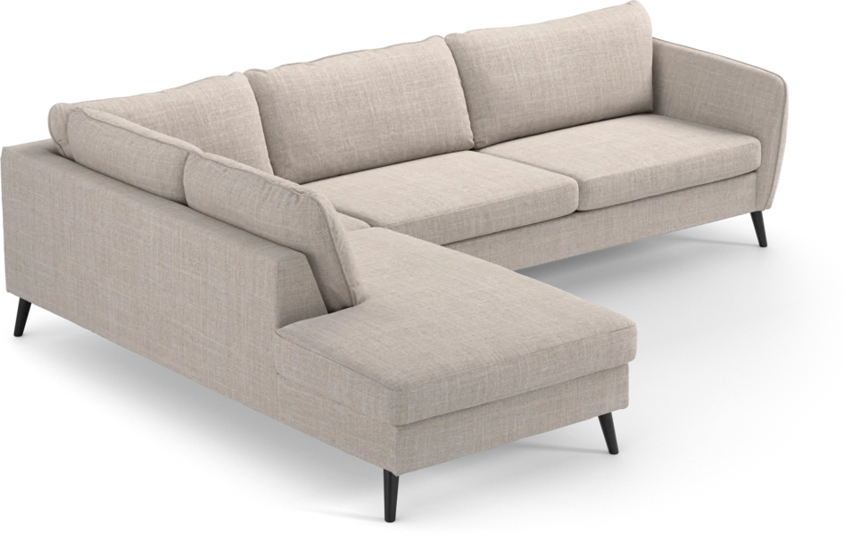 County - 2,5-sits soffa med divan vänster - Beige