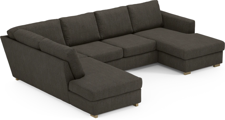 Friday - 3-sits soffa med divan vänster och schäslong höger - Brun