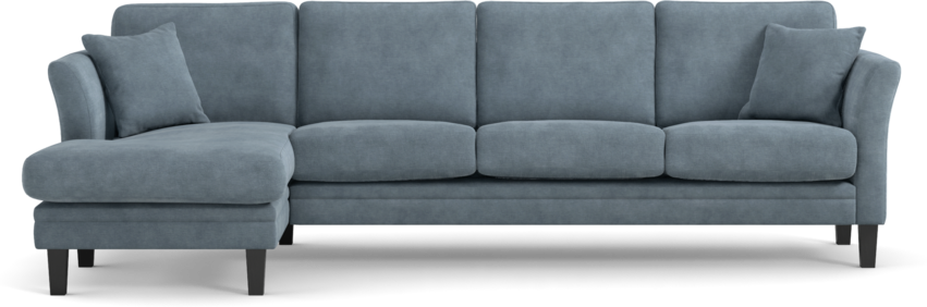 Eden - 3-sits soffa med schäslong - Blå