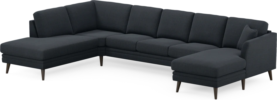 Eden - 3-sits soffa med divan vänster och schäslong höger - Blå