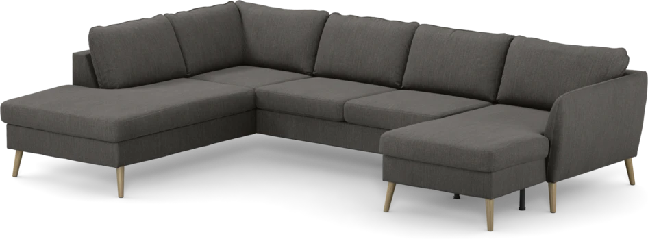 County - 3-sits soffa med divan vänster och schäslong höger - Brun
