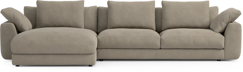 Amie - 3-sits med schäslong vänster - Beige