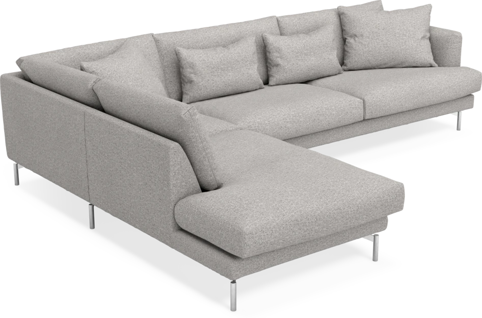 Harper - 3-sits soffa med divan vänster - Vit