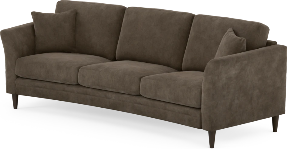 Eden - 3-sits soffa svängd - Brun
