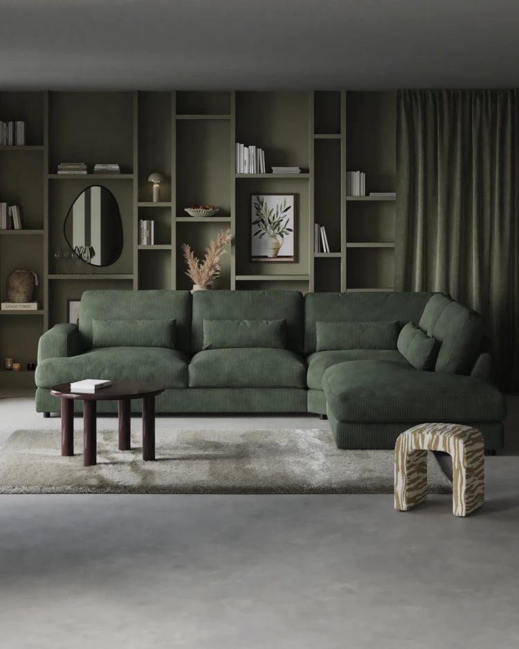 Noma - 3-sits soffa med divan höger - inspiration