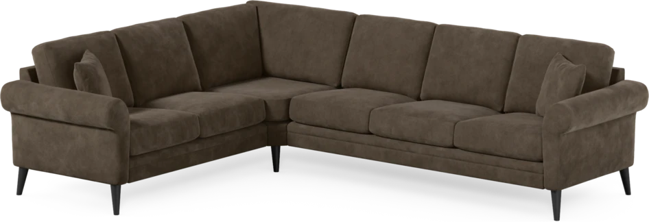 Eden - Hörnsoffa, 2+3-sits - Brun