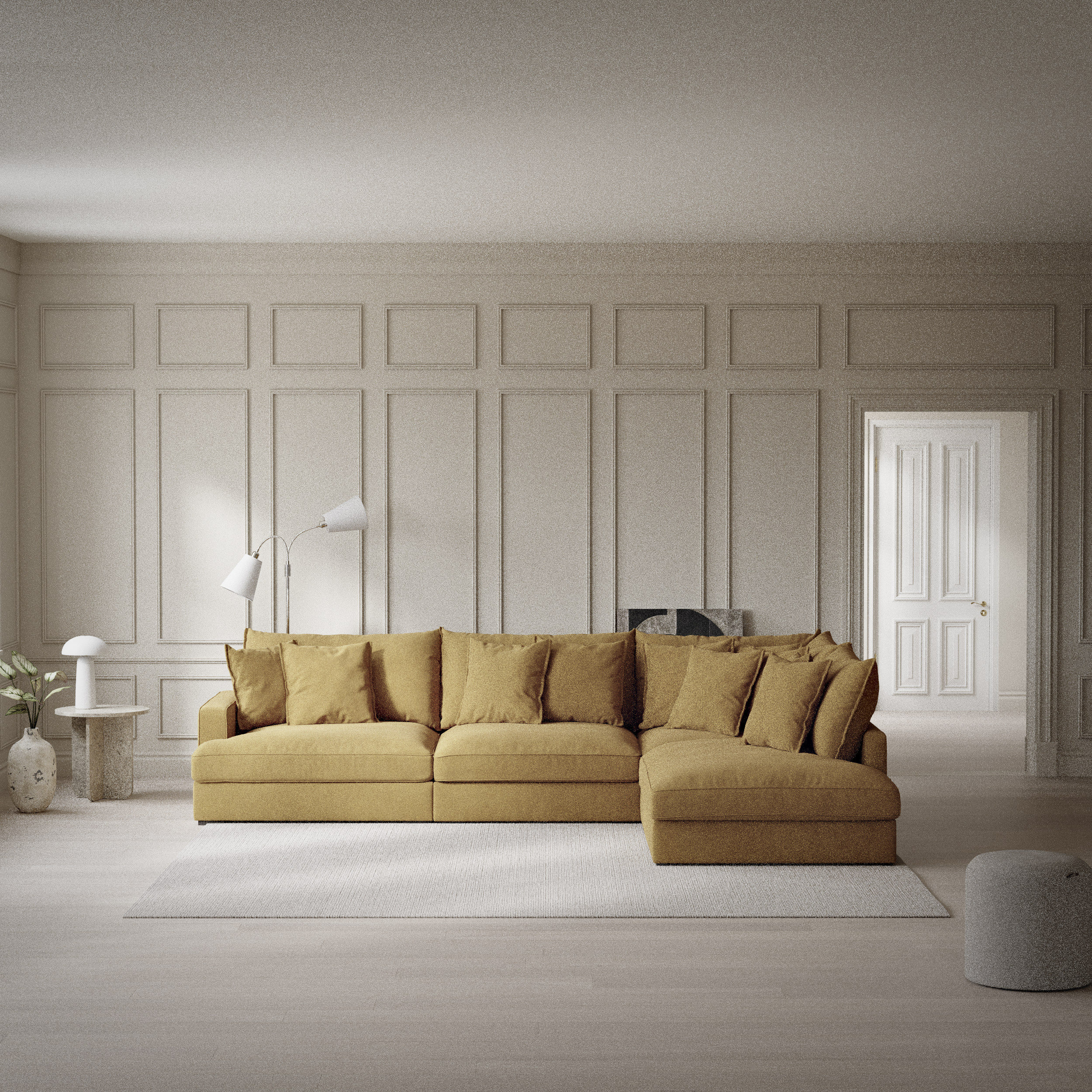 Rossi - 3-sits soffa med divan höger - inspiration