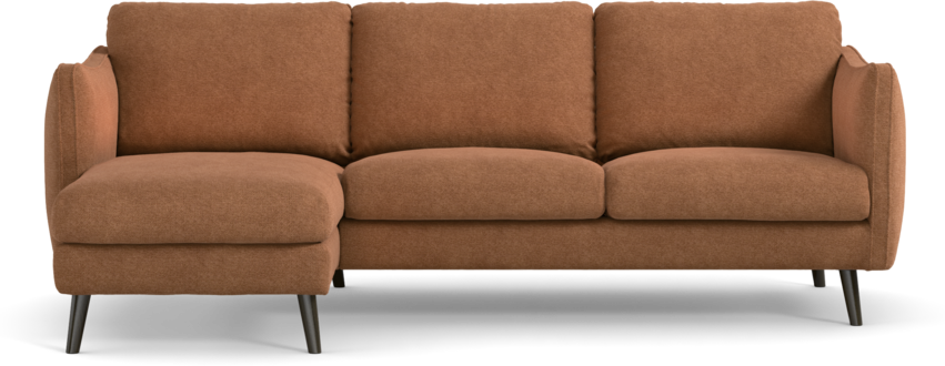 Madison Lux - 2-sits soffa med schäslong vänster - Orange