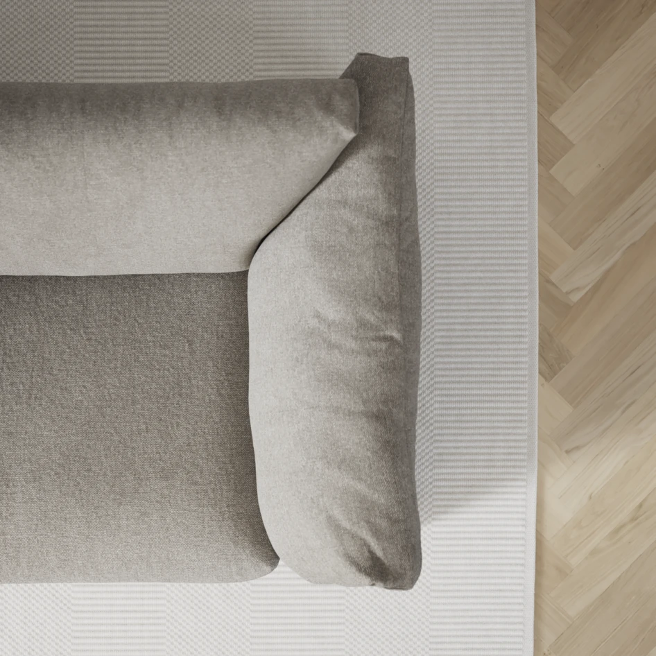 Cherrie - 3-sits soffa med divan höger, med kappa - Grå