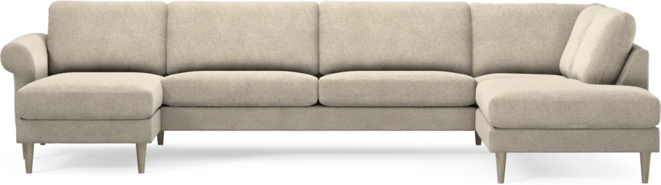Bridge - 3-sits soffa med schäslong vänster och divan höger - Beige