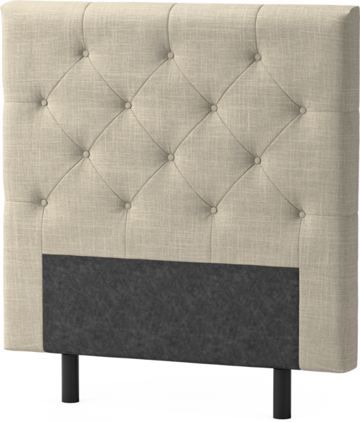 Delux Pikerad Låg - Sänggavel, 90-210 cm - Beige