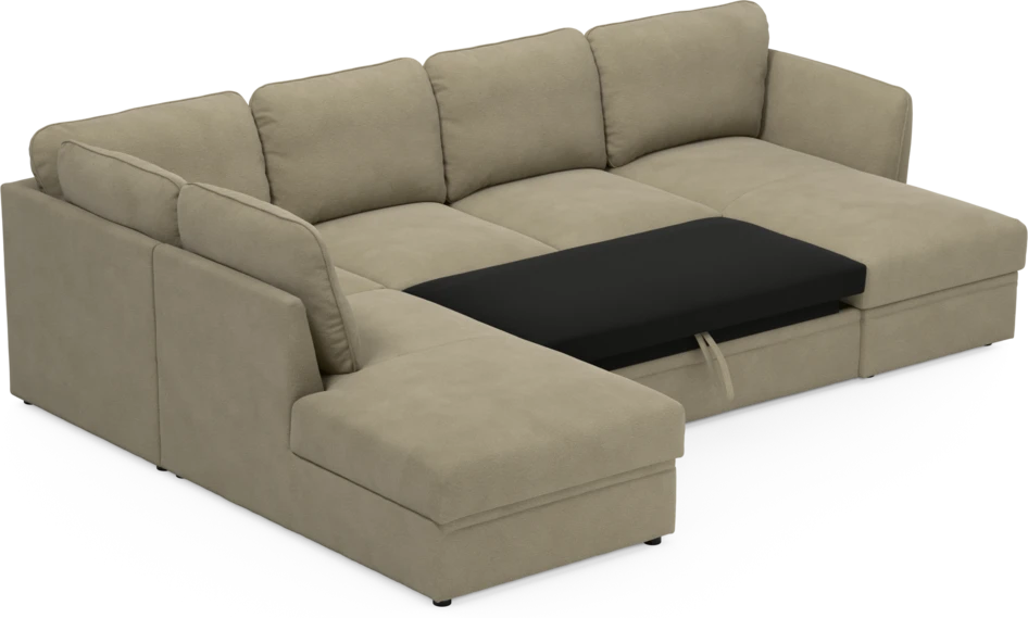 Öland - Bäddsoffa med divan vänster och schäslong höger - Beige