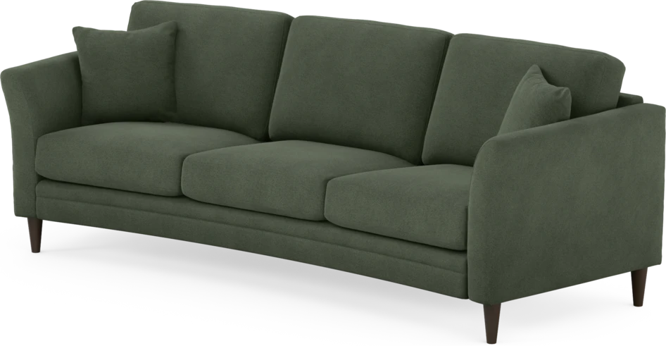 Eden - 3-sits soffa svängd - Grön