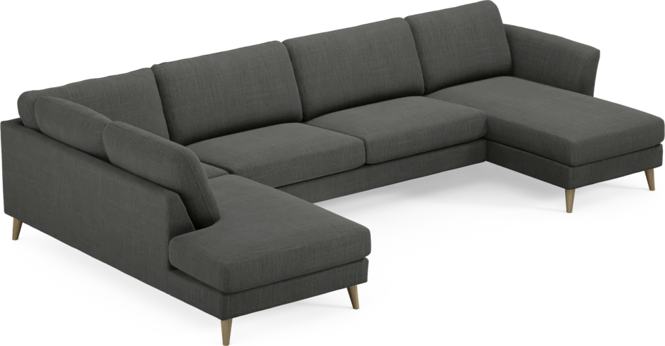 Bridge - 3-sits soffa med divan vänster och schäslong höger - Grå