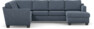 Friday - Hörnsoffa, 2+3-sits med schäslong höger - Blå