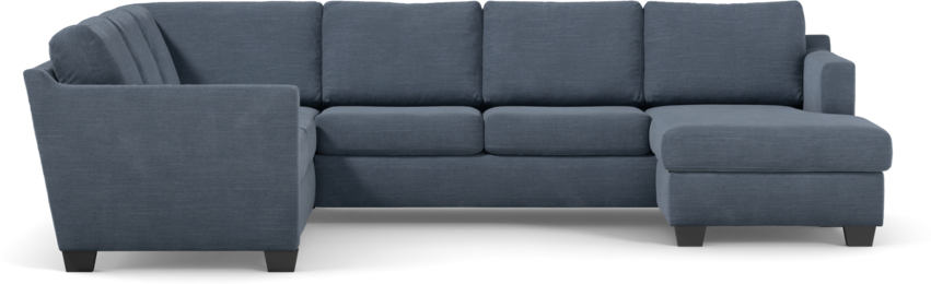 Friday - Hörnsoffa, 2+3-sits med schäslong höger - Blå