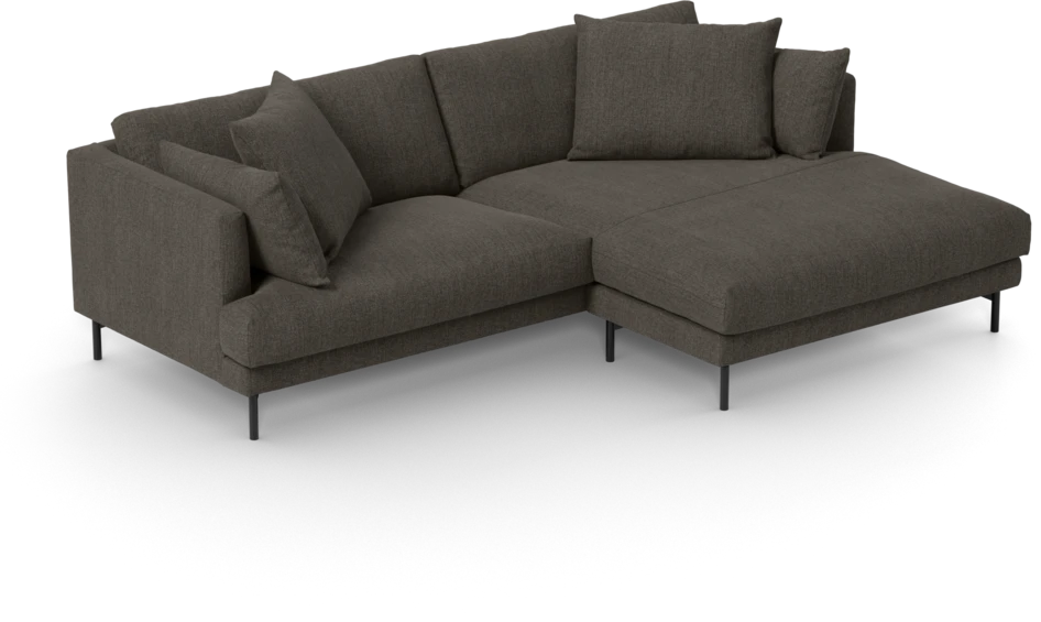 Harper - 4-sits med schäslong XL höger - Brun