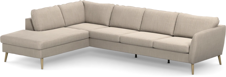 County - 3-sits soffa med divan vänster - Beige
