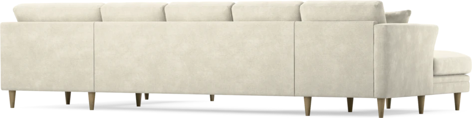 Eden - 3-sits soffa med schäslong vänster och divan höger - Vit