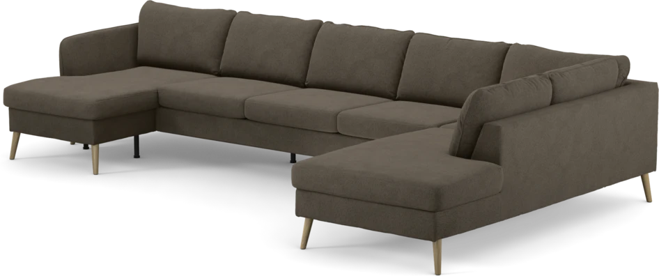 County - 4-sits soffa med schäslong vänster och divan höger - Brun