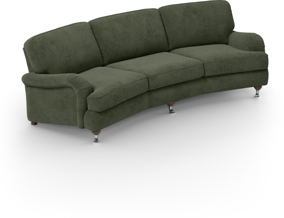 Oxford - 3-sits soffa svängd - Grön
