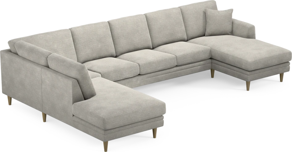 Eden - 3-sits soffa med divan vänster och schäslong höger - Grå