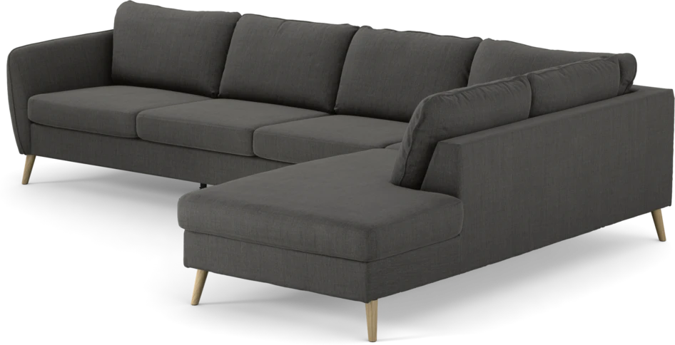 County - 3-sits soffa med divan höger - Grå