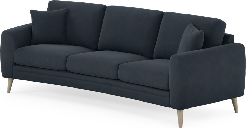 Eden - 3-sits soffa svängd - Blå