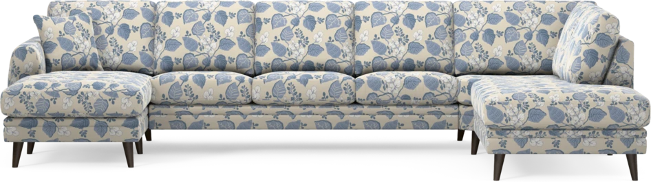 Eden - 3-sits soffa med schäslong vänster och divan höger - Flerfärgad