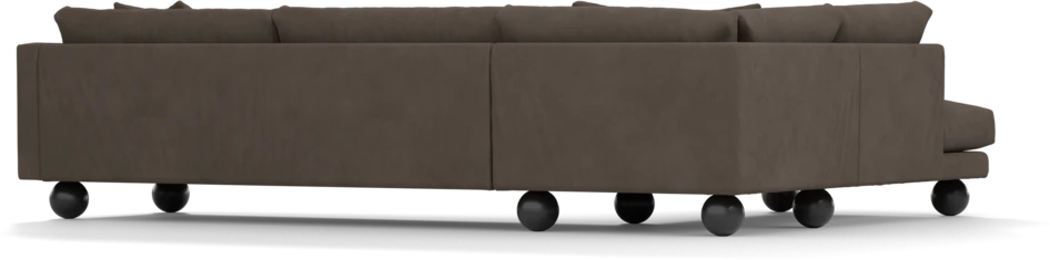 Harper - 3-sits soffa med divan vänster - Brun