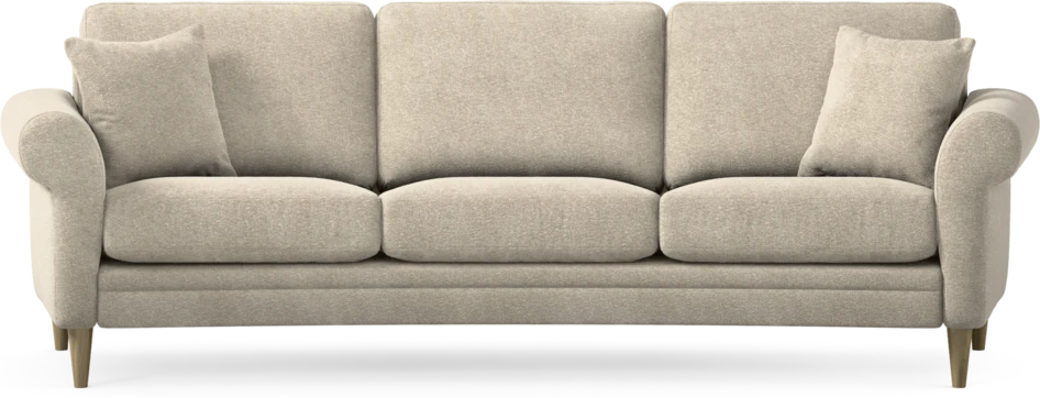 Eden - 3-sits soffa svängd - Beige