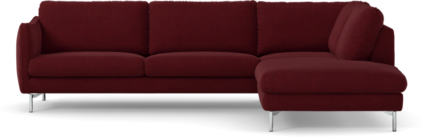 Madison Lux - 3-sits soffa med divan höger - Röd