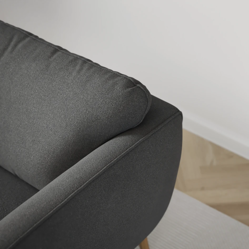 Madison Lux - 2-sits soffa med divan vänster och schäslong höger - Grå