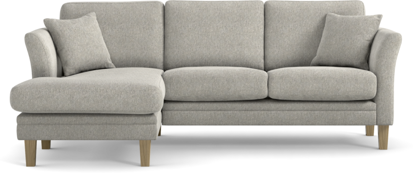 Eden - 2-sits soffa med schäslong - Grå