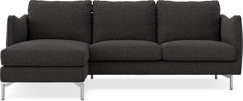 Madison Lux - 2-sits soffa med schäslong vänster - Svart