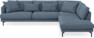 Harper - 3-sits soffa med divan höger - Blå
