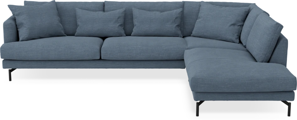 Harper - 3-sits soffa med divan höger - Blå
