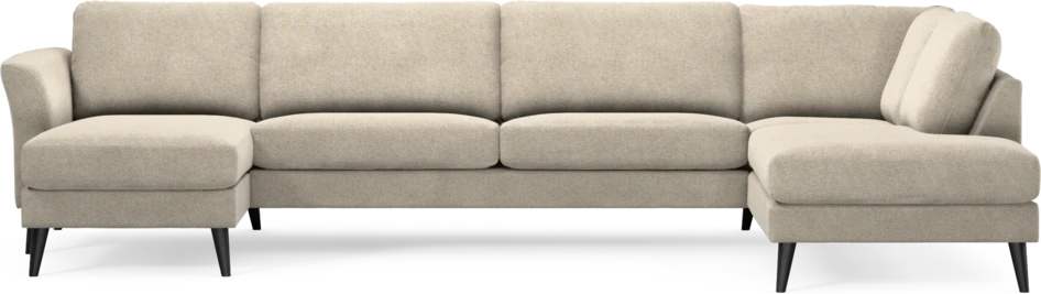 Bridge - 3-sits soffa med schäslong vänster och divan höger - Beige