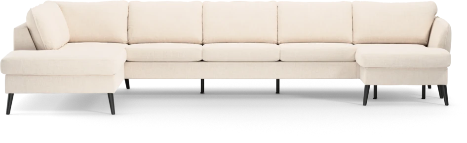 County - 4-sits soffa med divan vänster och schäslong höger - Vit