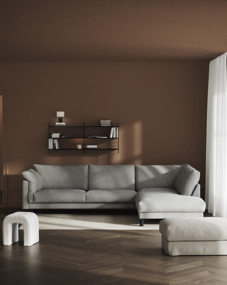 Cherrie - 3-sits soffa med divan höger, fast klädsel - inspiration