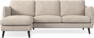 Madison Lux - 2-sits soffa med schäslong vänster - Vit