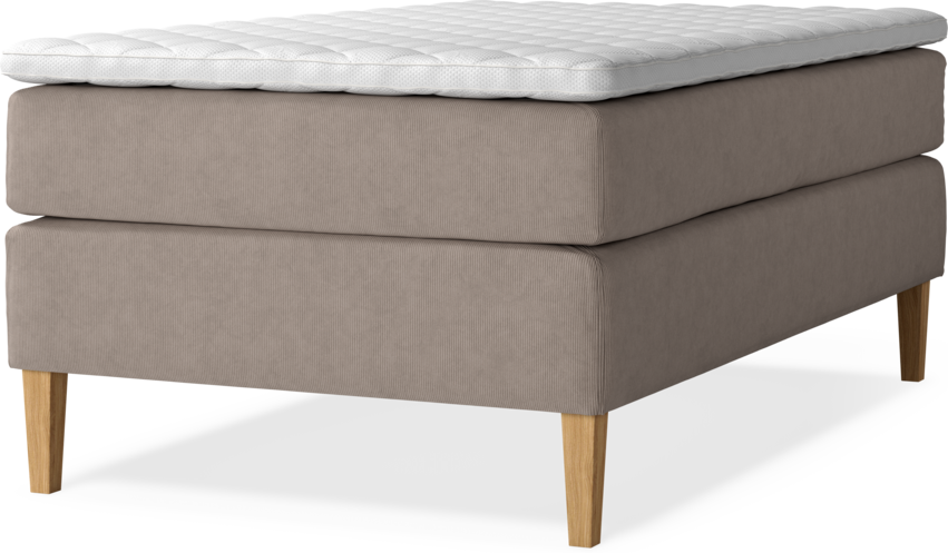 Delux Dream - Kontinentalsäng, enkelsäng med bäddmadrass - Beige