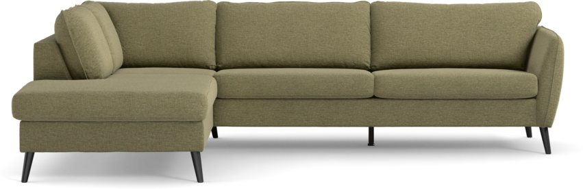 County - 2,5-sits soffa med divan vänster - Grön