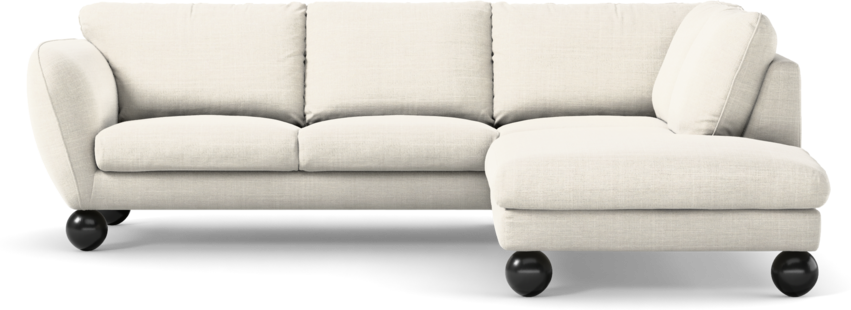 Madison Lux - 2-sits soffa med divan höger - Vit