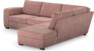 Friday - 2,5-sits soffa med divan höger - Rosa